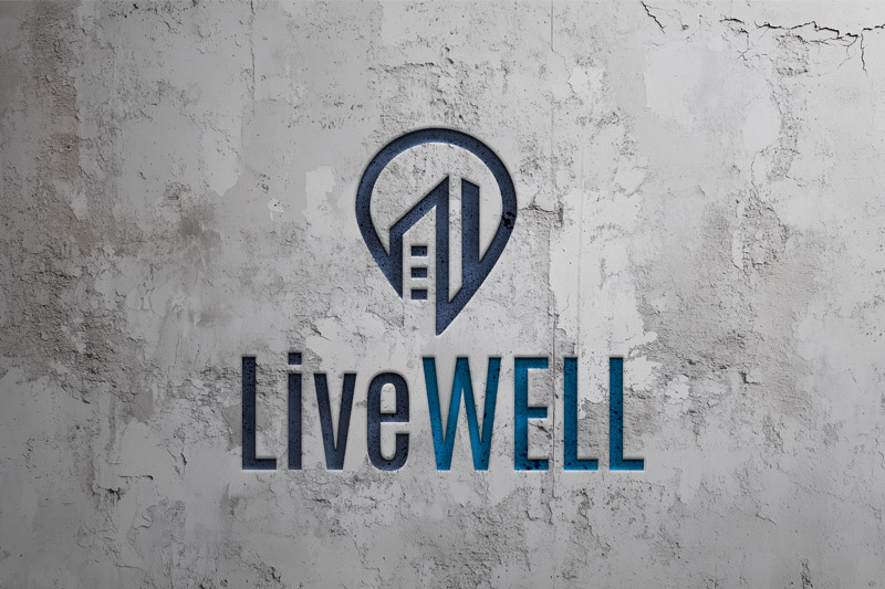 Portafolio LiveWell - Identidad visual y branding para desarrollo inmobiliario por Pintamonos