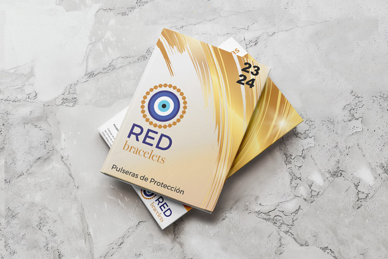 Proyecto Red Bracelets - Diseño editorial e identidad visual para distribución mayorista de pulseras